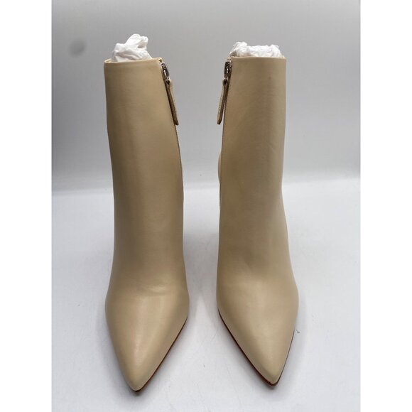 Schutz Women's White Mikki High Stiletto Leather Heel Pointed Toe Booties NWB - Picture 2 of 6